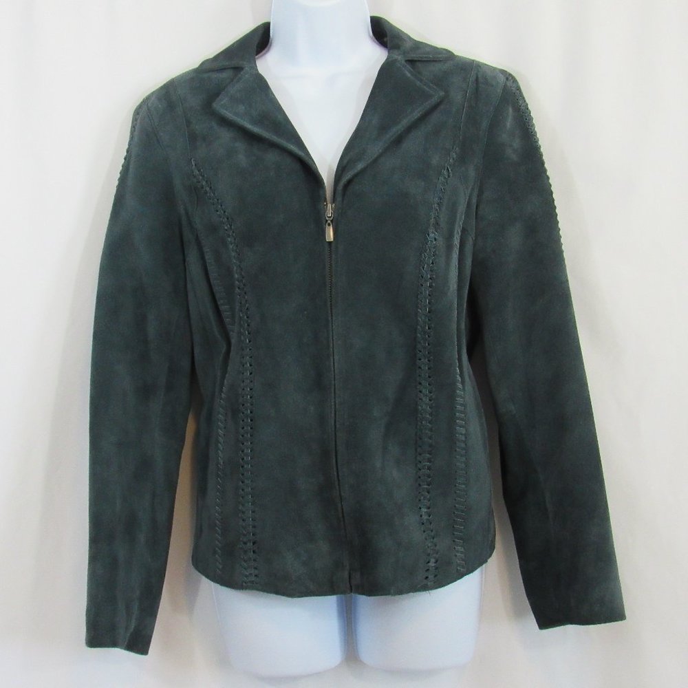 Women's full zip suede jacket